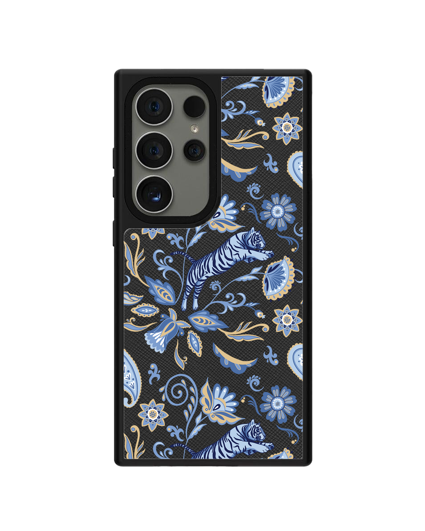 Android Leather Grip Case - Tiger & Floral