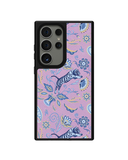 Android Leather Grip - Tiger & Floral
