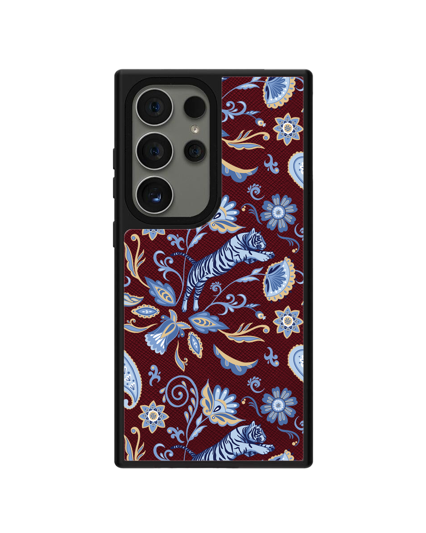 Android Leather Grip Case - Tiger & Floral