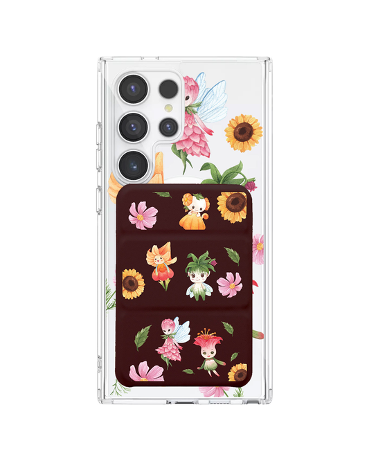 Android Magnetic Trifold Wallet Case - Magical Garden