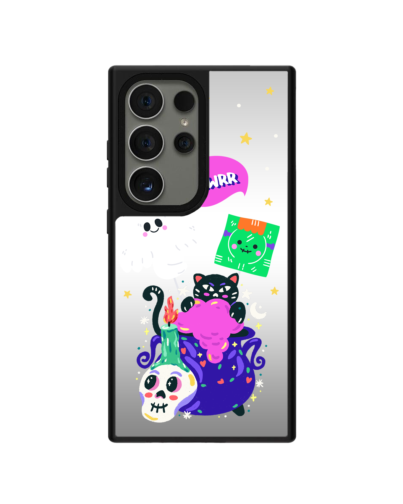 Android Mirror Grip Case - Cat Monster