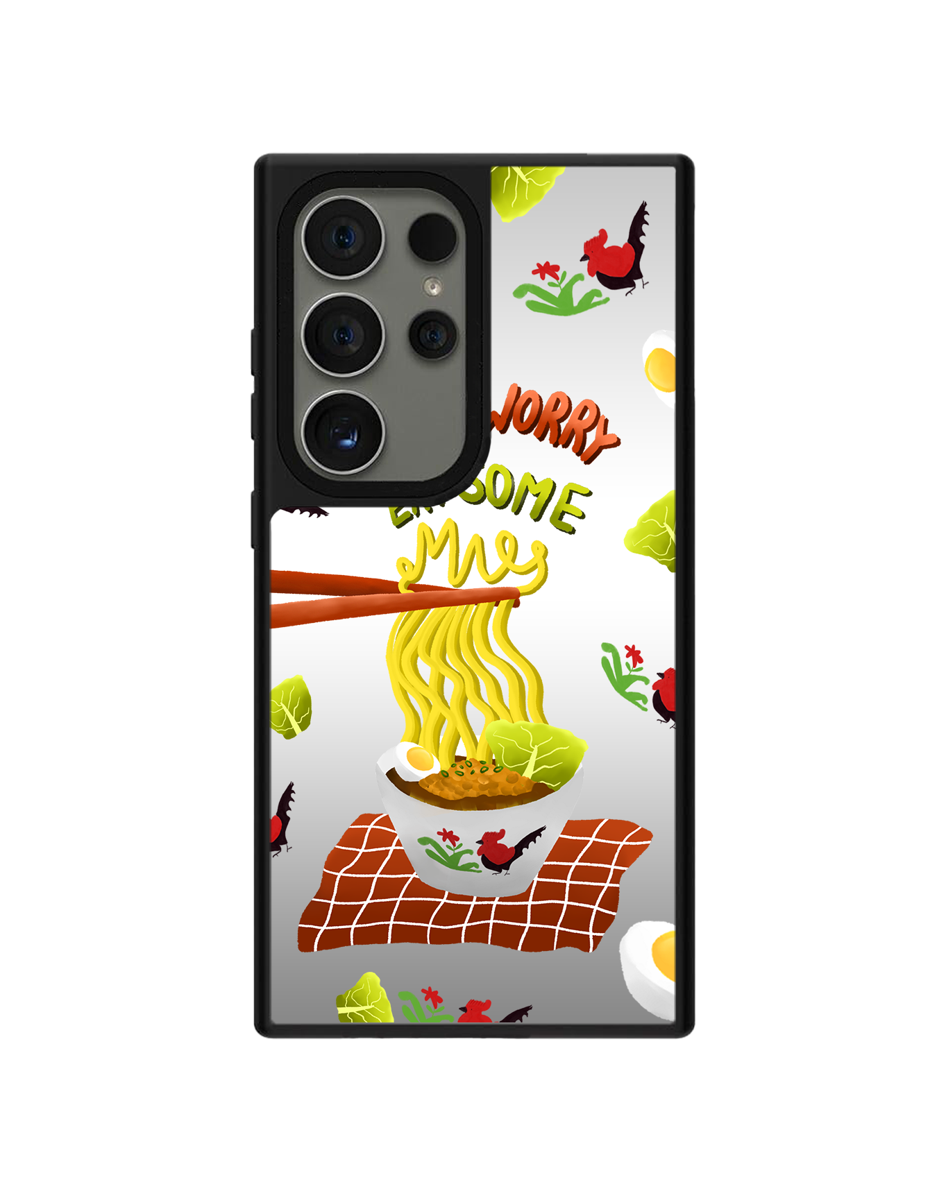 Android Mirror Grip Case - Go Eat Some Mie