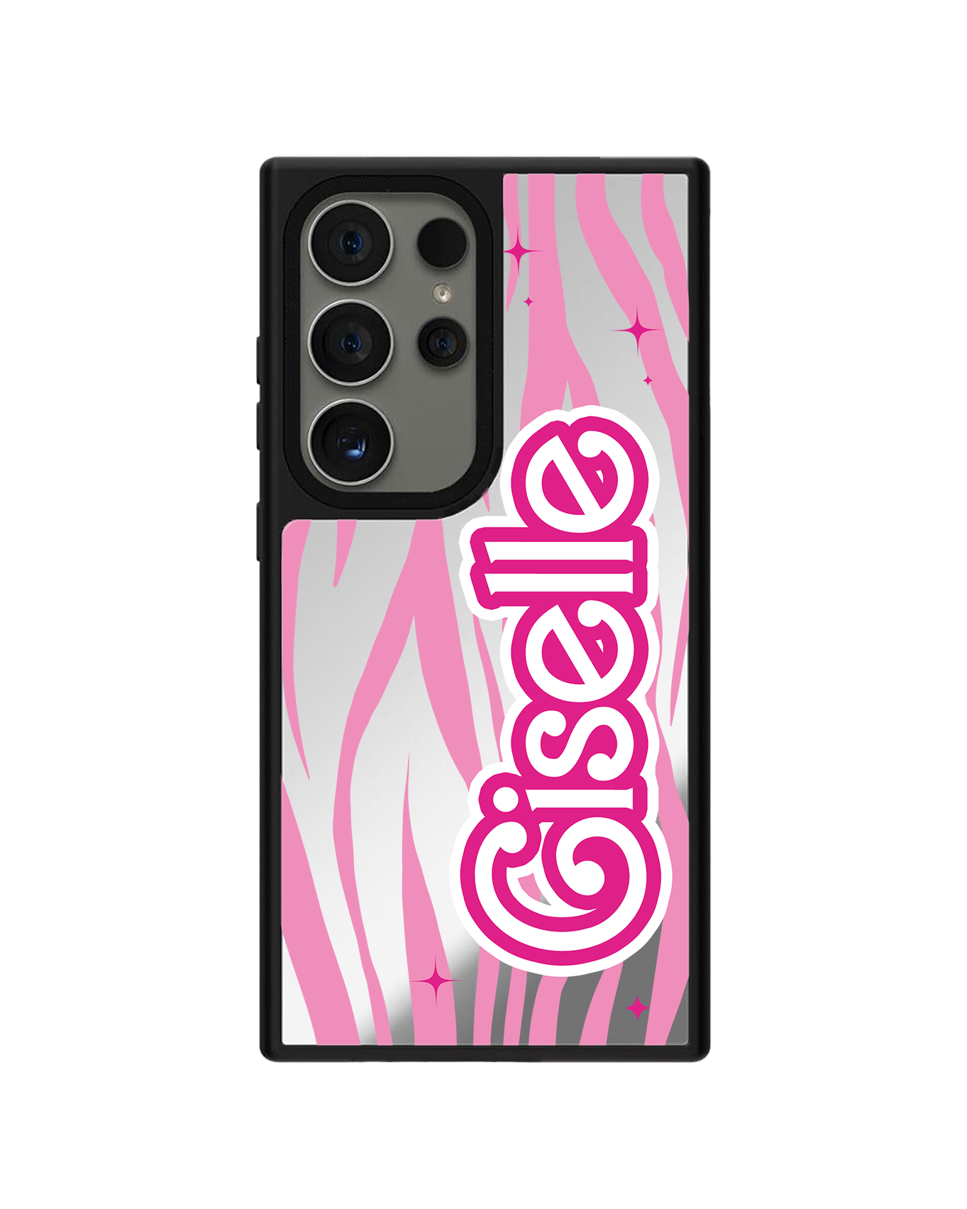 Android Mirror Grip Case - Barbie Zebra Pattern