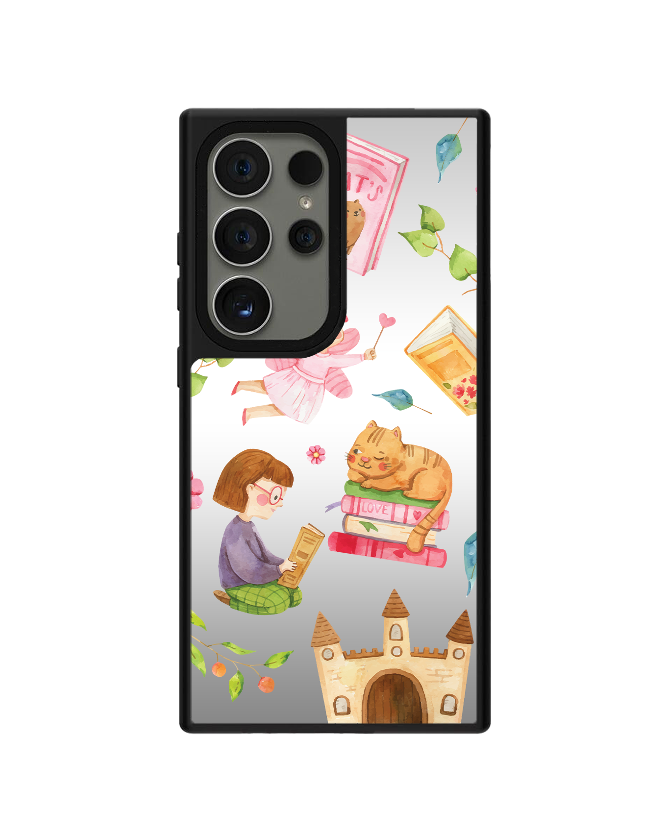 Android Mirror Grip Case - Fairy Cat