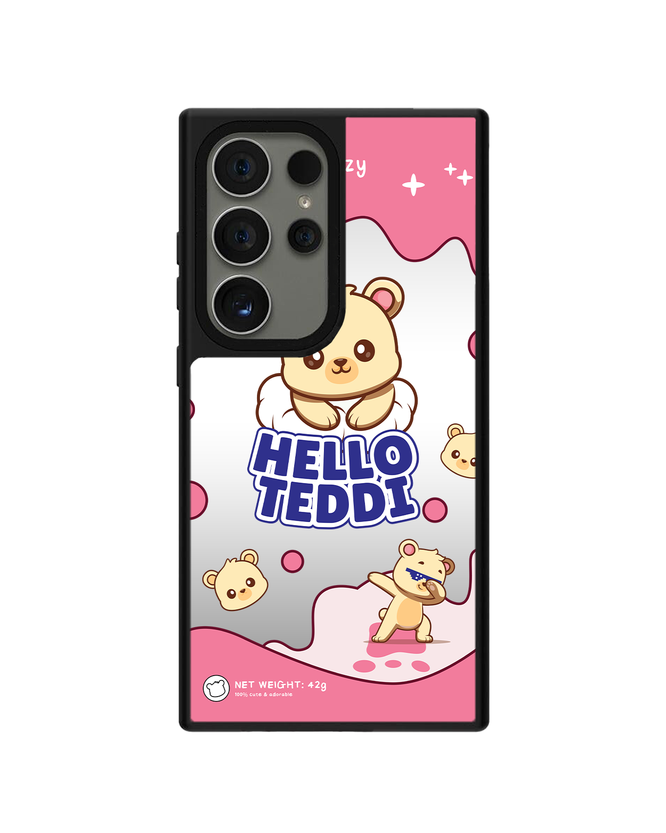 Android Mirror Grip Case - Hello Teddy 2.0