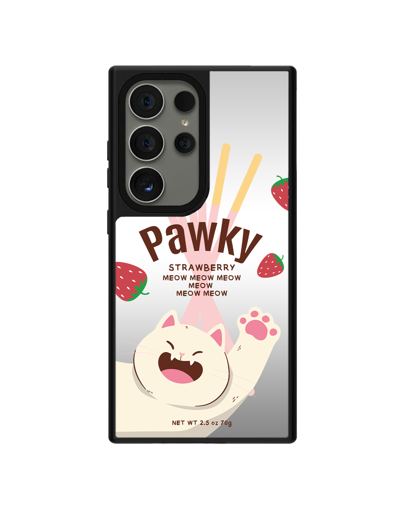 Android Mirror Grip Case - Pawky Cat