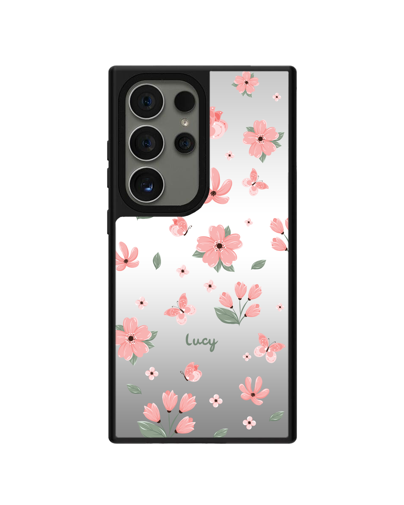 Android Mirror Grip Case - Pink Blossom