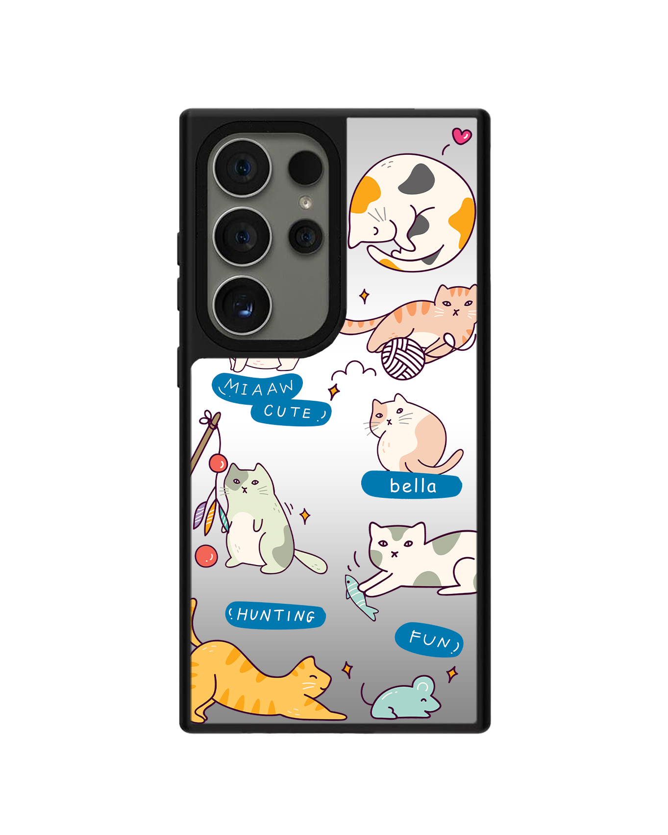 Android Mirror Grip Case - Playful Cat 2.0