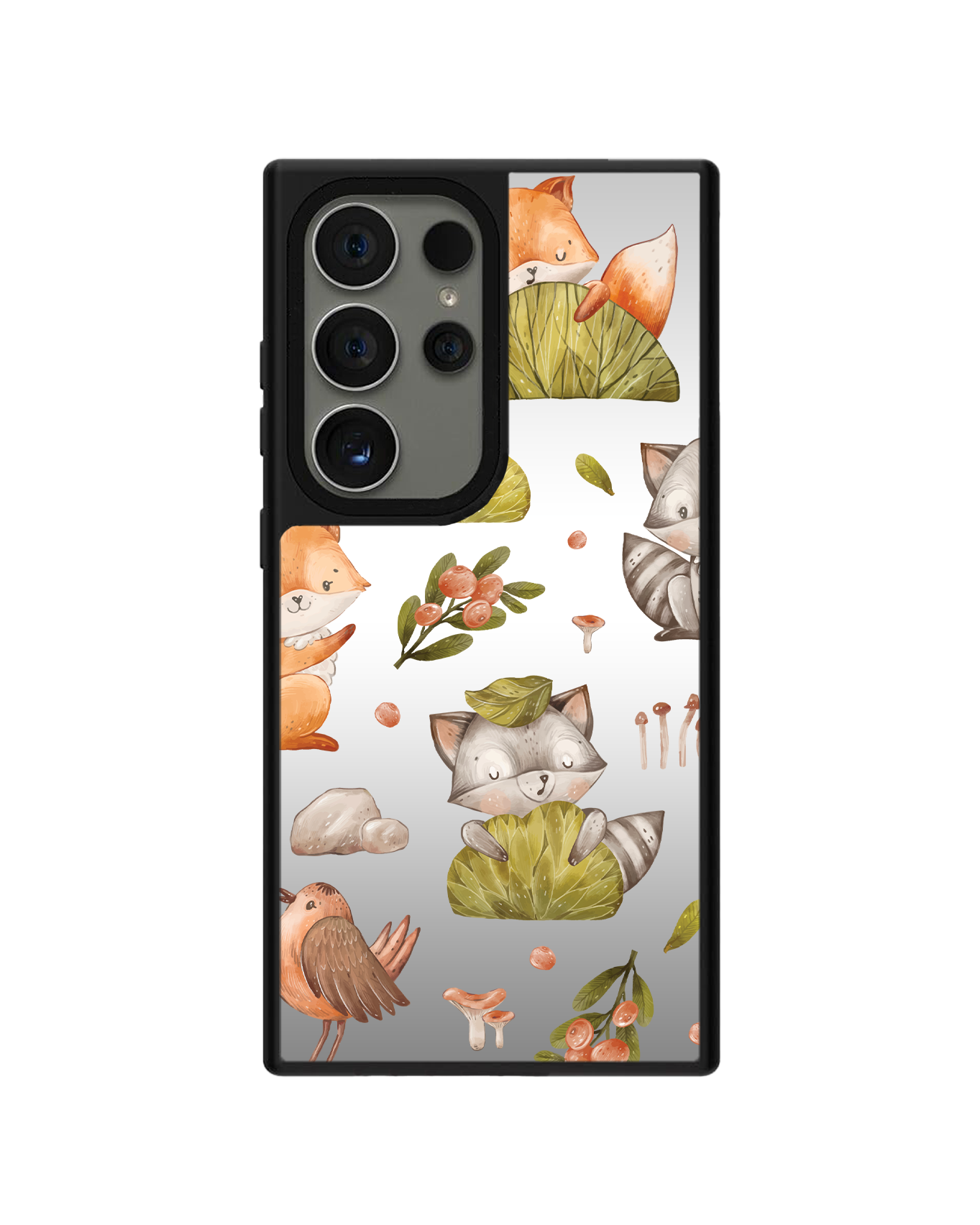 Android Mirror Grip Case - Racoon & Friends