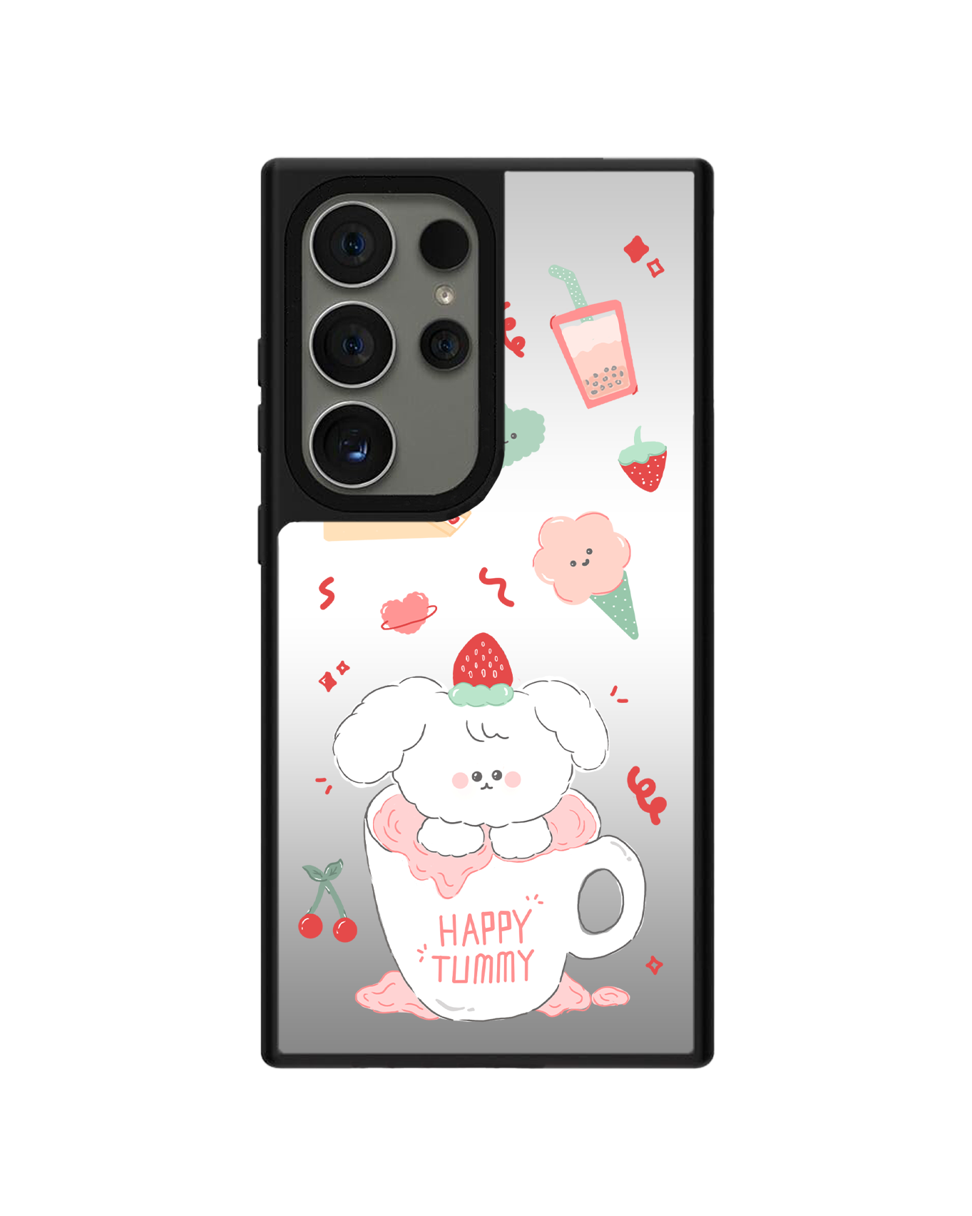 Android Mirror Grip Case - Happy Tummy