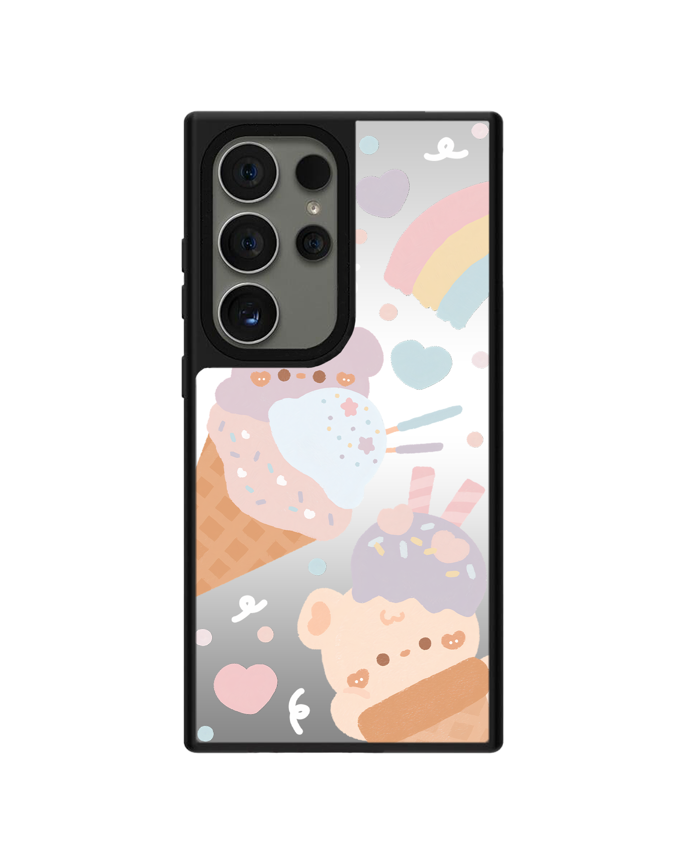 Android Mirror Grip Case - Ice Cream for Teddy