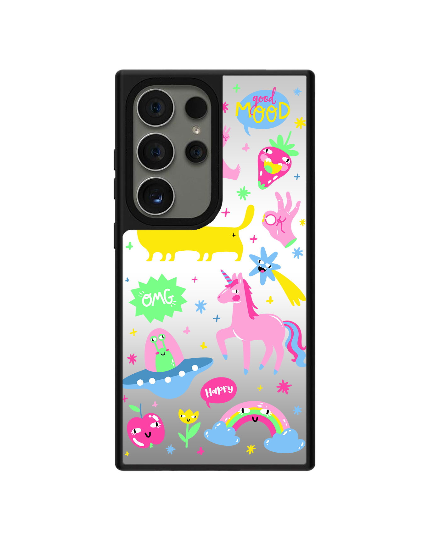 Android Mirror Grip Case - Monster Say Good Mood