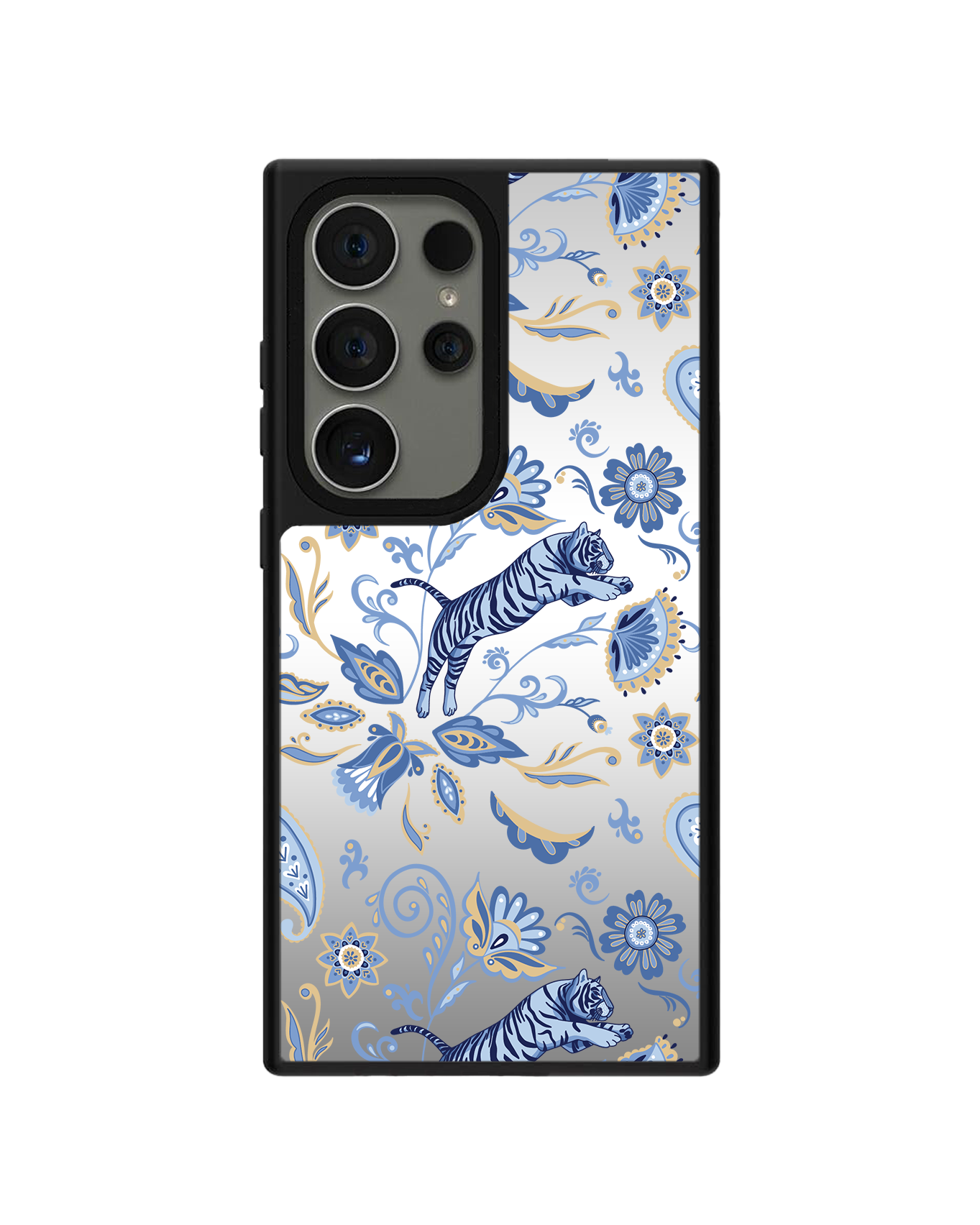 Android Mirror Grip Case - Tiger & Floral