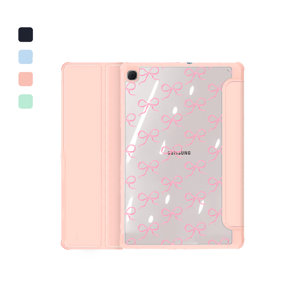 Android Tab Acrylic Flipcover - Coquette Pink Bow