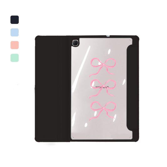 Android Tab Acrylic Flipcover - Coquette Triple Bow