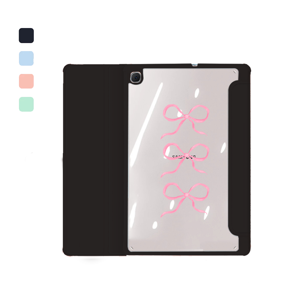 Android Tab Acrylic Flipcover - Coquette Triple Bow