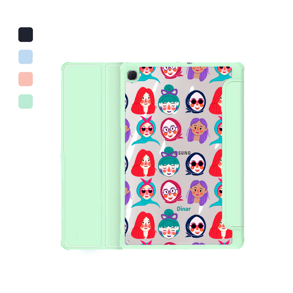 Android Tab Acrylic Flipcover - Cute Sweety Faces