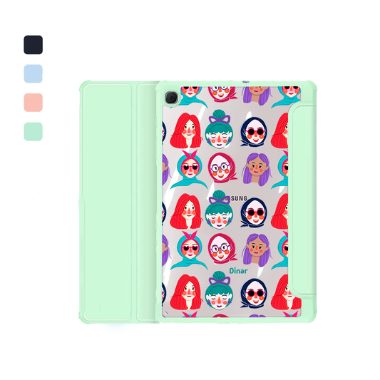 Android Tab Acrylic Flipcover - Cute Sweety Faces