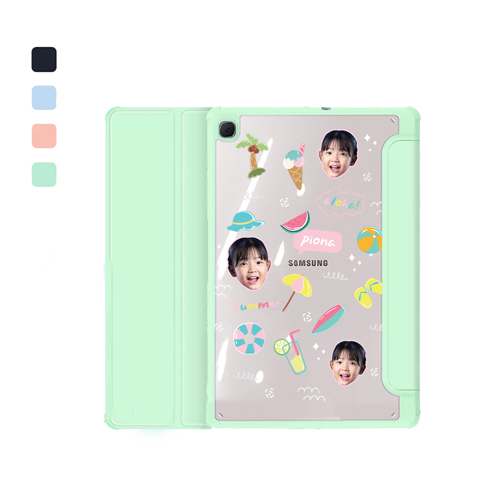 Android Tab Acrylic Flipcover - Face Grid Summer