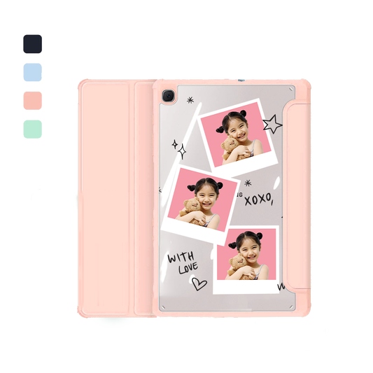 Android Tab Acrylic Flipcover - Face Grid White Polaroid