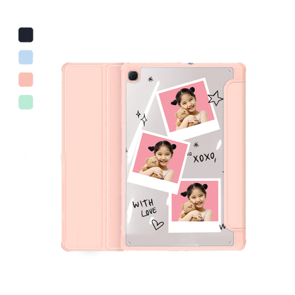 Android Tab Flipcover - Face Grid White Polaroid