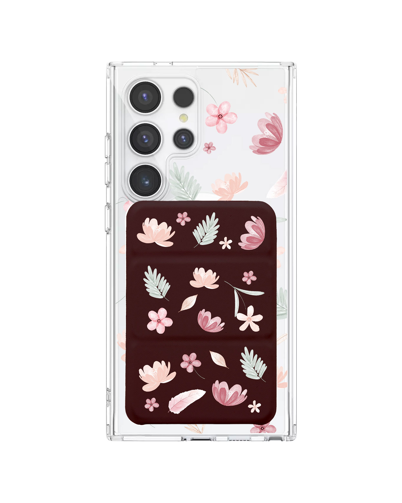 Android Magnetic Trifold Wallet Case - Wild Flower