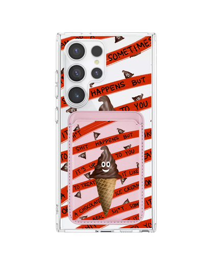 Android Magnetic Wallet Case - Oh.. Sh*t Happen!
