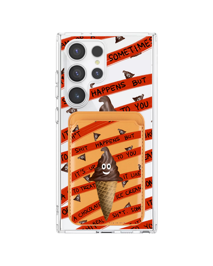 Android Magnetic Wallet Case - Oh.. Sh*t Happen!