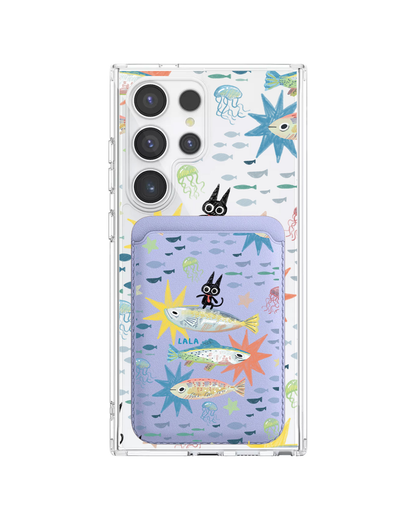 Android Magnetic Wallet Case - The Fish Surfer