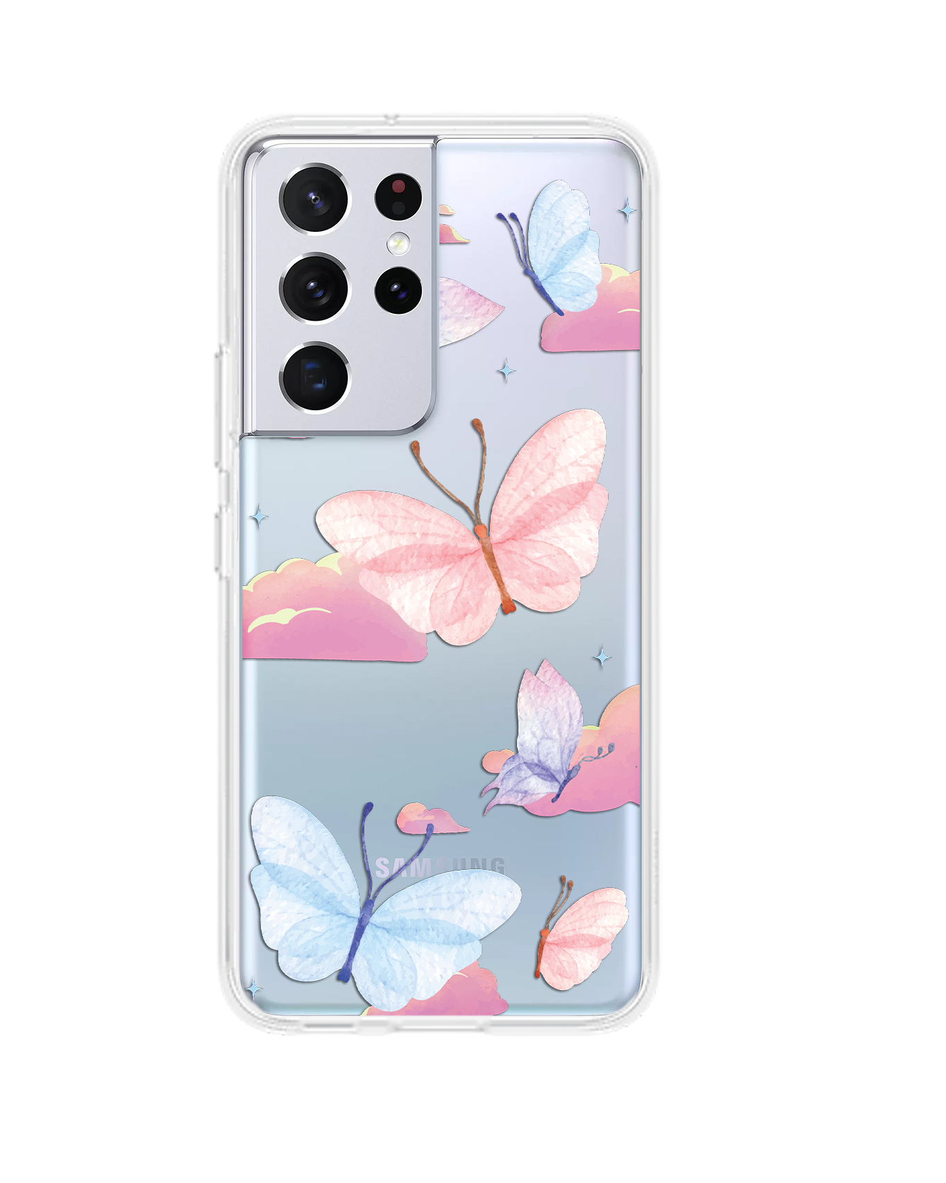 Android Rearguard Hybrid Case - Butterfly & Clouds