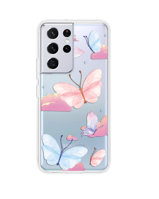 Android Rearguard Hybrid Case - Butterfly & Clouds
