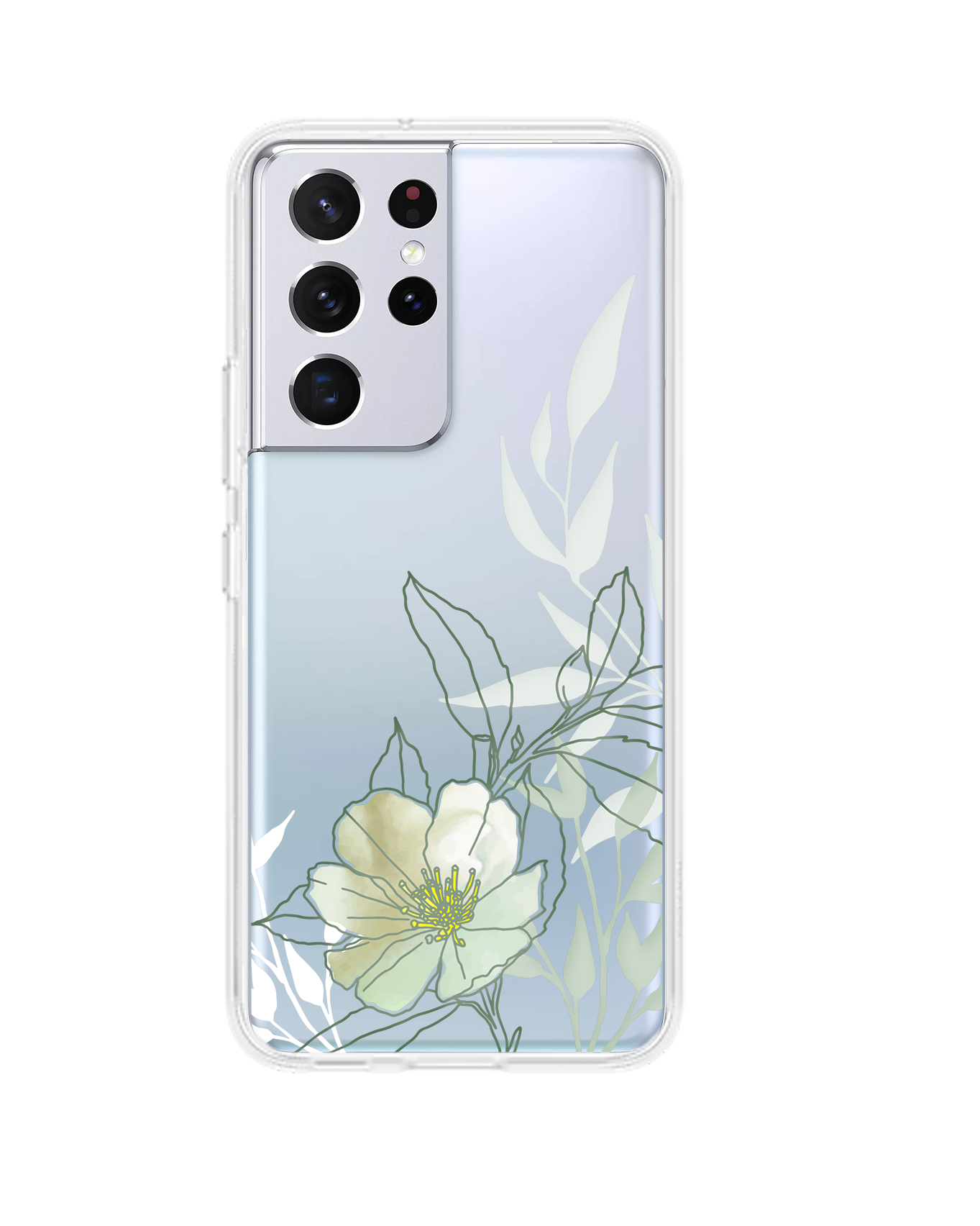 Android Rearguard Hybrid Case - Greenmint Lily