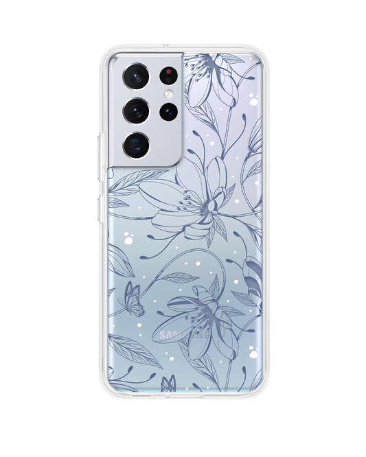 Android Rearguard Hybrid Case - Sketchy Flower & Butterfly 2.0