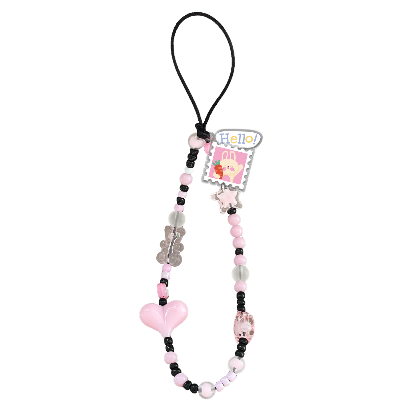 Beaded Strap with Acrylic Charm  - Animal Squad