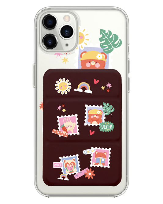 iPhone Magnetic Trifold Wallet Case - Animal Squad