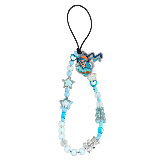 Beaded Strap with Acrylic Charm  - Aquarius