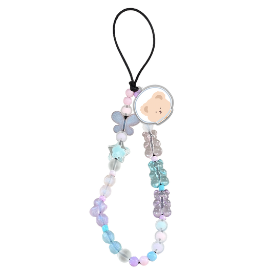 Beaded Strap with Acrylic Charm  - Astrobear