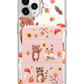 iPhone Magnetic Trifold Wallet Case - Autumn Animals