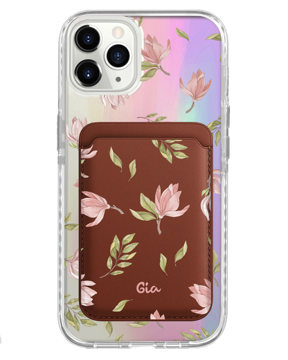 iPhone Magnetic Wallet Holo Case - Azalea
