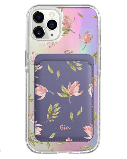 iPhone Magnetic Wallet Holo Case - Azalea