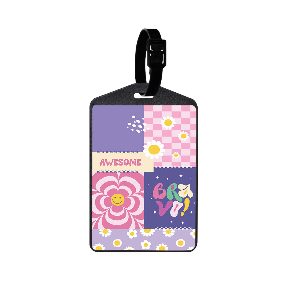 Vegan Leather Bag Tag - Abstract Quotes 3.0