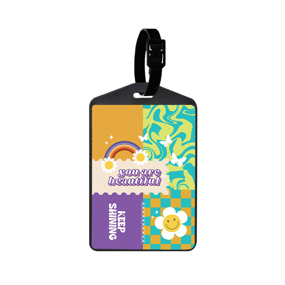 Vegan Leather Bag Tag - Abstract Quotes 6.0