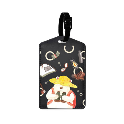 Vegan Leather Bag Tag - Adventure of Bear