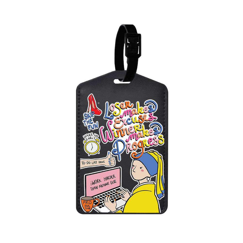 Vegan Leather Bag Tag - Ambitch