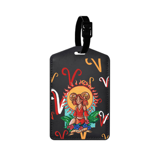 Vegan Leather Bag Tag - Aries
