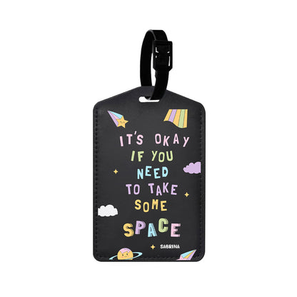 Vegan Leather Bag Tag - Space