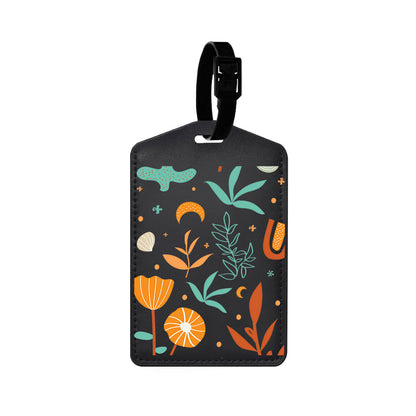 Vegan Leather Bag Tag - Autumn Botanical