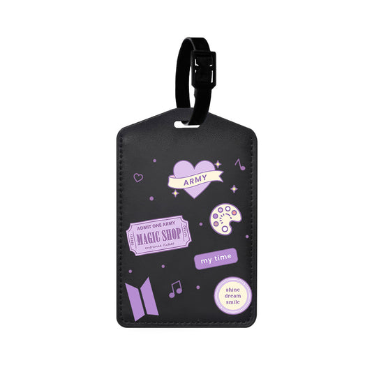 Vegan Leather Bag Tag - BTS Sticker Pack