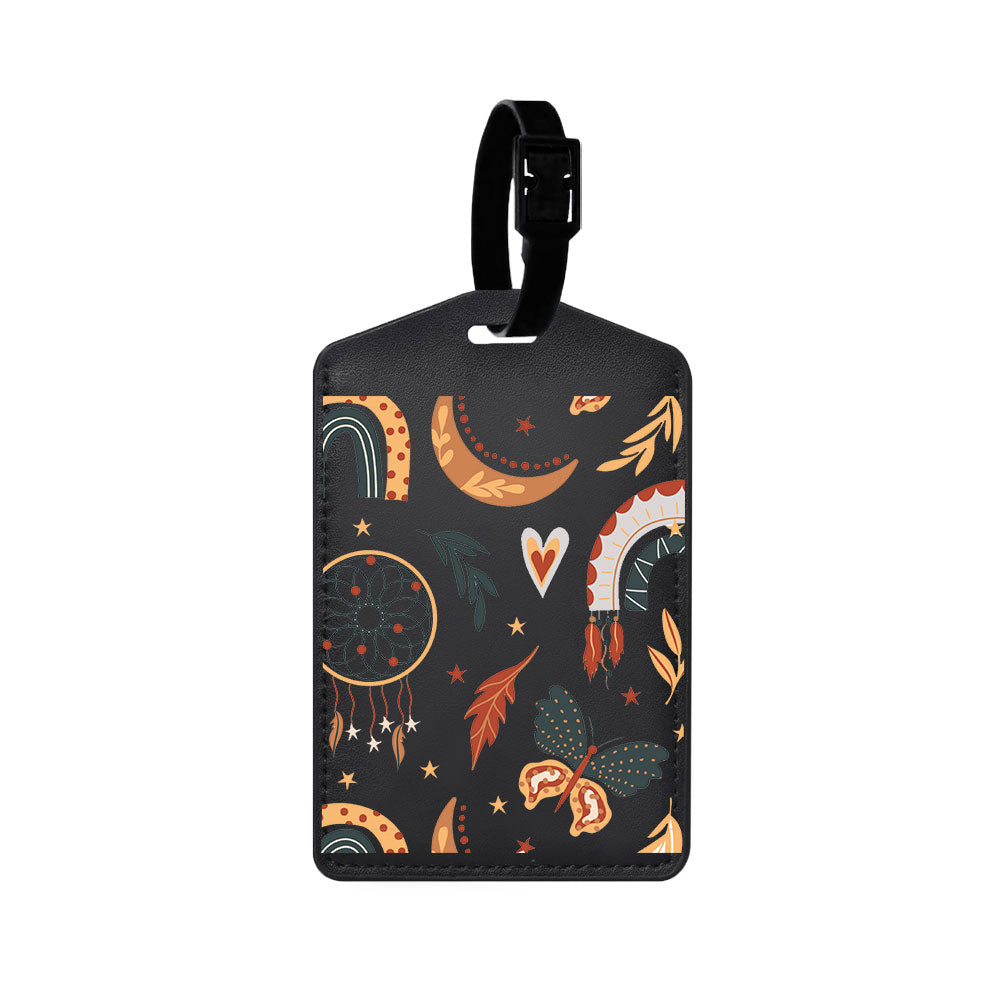 Vegan Leather Bag Tag - Boho 3.0