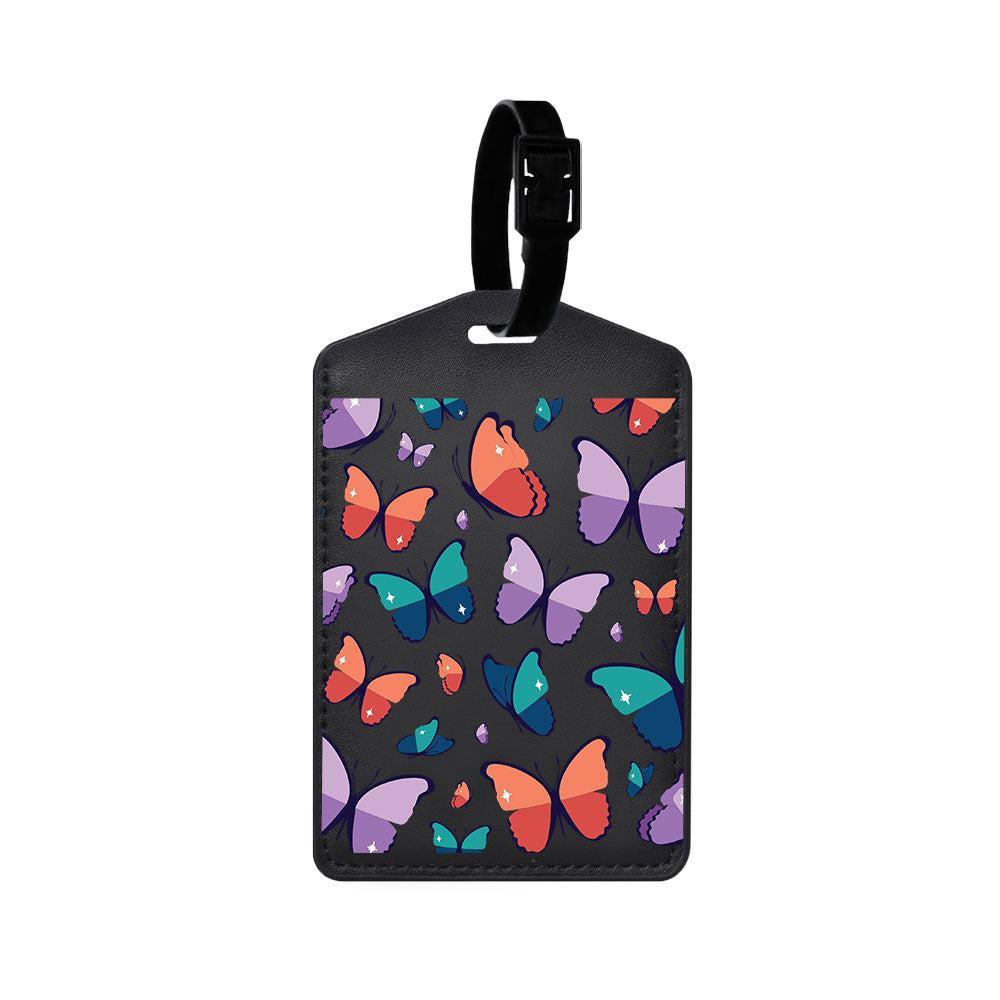 Vegan Leather Bag Tag - Butterfly